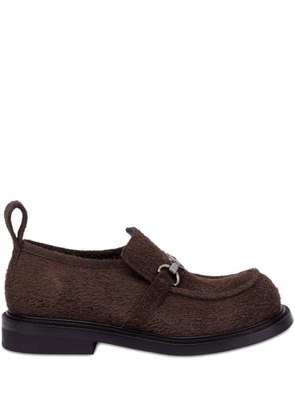 Moschino calf-hair slip-on loafers - Brown