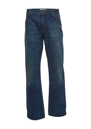 Moschino Pre-Owned distressed straight-leg jeans - Blue