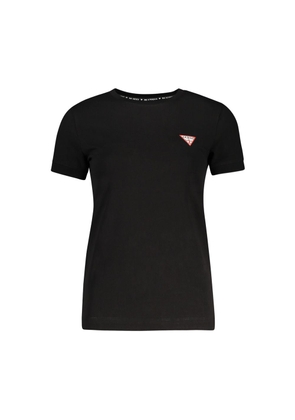 Guess Jeans Black Organic Cotton Women T-Shirt - S