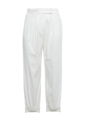 Max Mara pleated-front side-pockets trousers - White