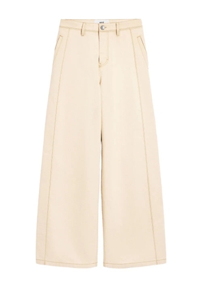 AMI Paris cotton super wide-leg jeans - Neutrals