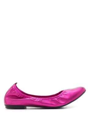 Sarah Chofakian Julia elasticated leather ballerina shoes - Pink