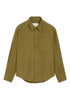 AMI Paris Ami de Coeur embossed cotton shirt - Green