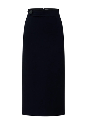 JANE West button-fastening pencil skirt - Blue