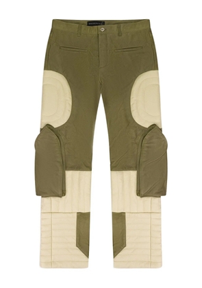 Who Decides War raised window leather trousers - Green