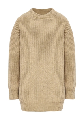 MM6 Maison Margiela ribbed crewneck mini dress - Neutrals