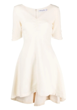 Christian Dior Pre-Owned 2010s flared wool minidress - Neutrals