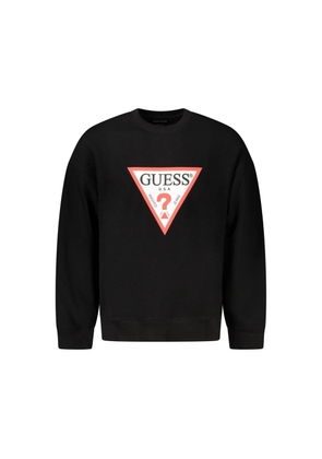 Guess Jeans Black Cotton Men Sweater - S
