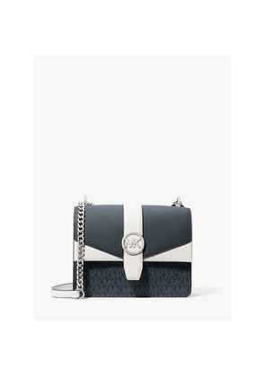 Michael Kors Blue Canvas Crossbody Bag