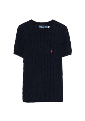 Polo Ralph Lauren cable-knit pocket T-shirt - Blue