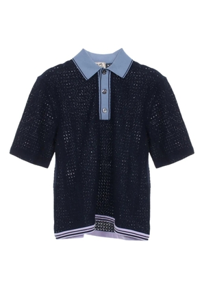 Hermès Pre-Owned 2020s knitted polo shirt - Blue