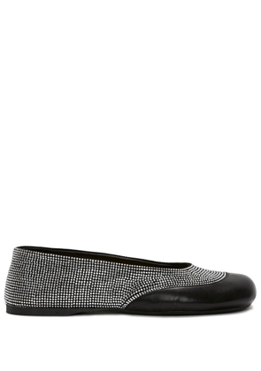 JW Anderson crystal-embellished ballerina flats - Black
