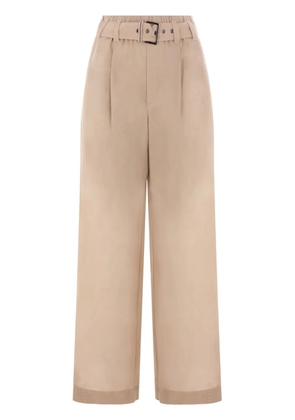 Brunello Cucinelli belted gauze trousers - Neutrals