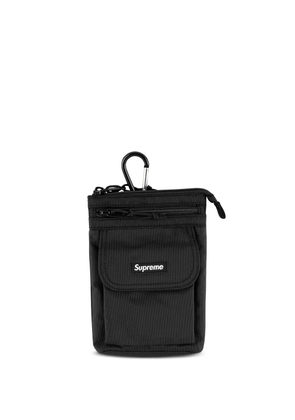 Supreme logo patch shoulder bag - Black