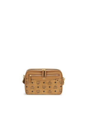 MCM Beige Fabric Shoulder Bag