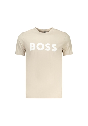 Hugo Boss Beige Cotton Men's T-Shirt - S