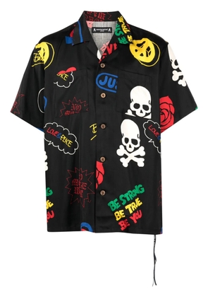 Mastermind Japan logo-print short-sleeve shirt - Black
