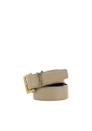 Saint Laurent Brown Calf Leather Bos Taurus Regular Belt - 95 cm / 38 Inches