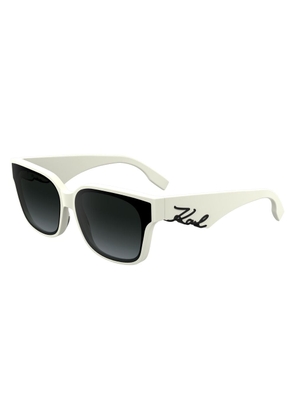 Karl Lagerfeld White Acetate Sunglasses