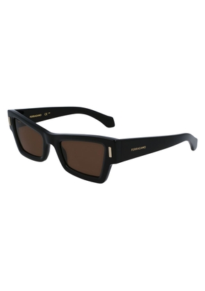 Ferragamo Black Acetate Sunglasses
