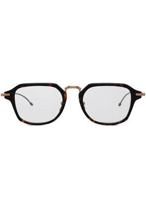 Thom Browne Eyewear tortoiseshell rectangle-frame glasses