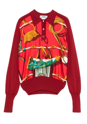 Hermès Pre-Owned 1990s silk equestrian sweater - Red