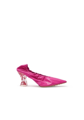 Bottega Veneta Fuchsia Leather Slippers - EU38.5/US8.5