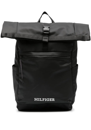 Tommy Hilfiger Monotype roll-top backpack - Black