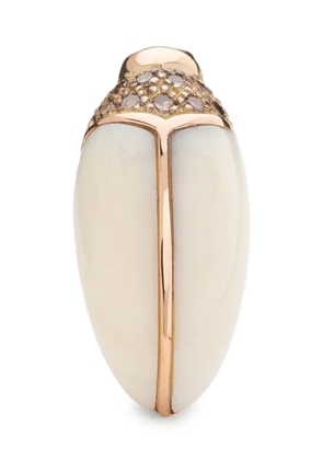 Bibi van der Velden 18kt gold Mini Mammoth Scarab stud diamond earring