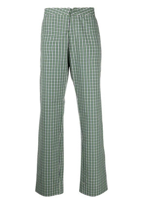 Walter Van Beirendonck Pre-Owned Royal check straight-leg trousers - Green
