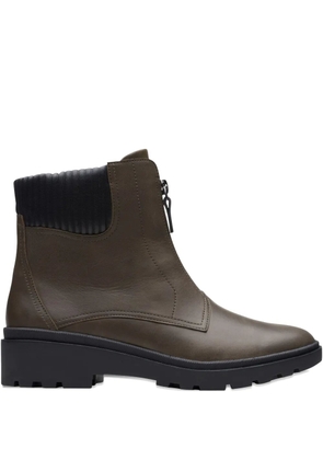 Clarks Calla Zip 'Dark Olive' boots - Green
