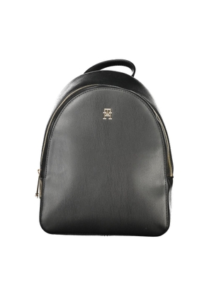 Tommy Hilfiger Black Polyurethane Women Backpack