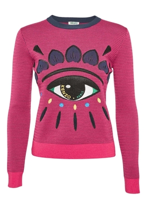 Kenzo Pre-Owned eye-detail knit sweater - Pink