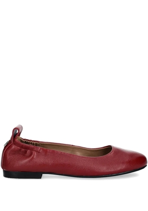 BOSS leather ballerina shoes - Red