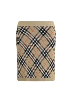 Burberry Beige Wool Mini Skirt - M