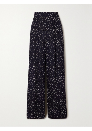Chloé - Floral-print Crepe De Chine Wide-leg Pants - Blue - FR 34,FR 36,FR 38,FR 40,FR 42,FR 44