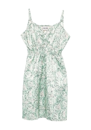 Miu Miu swirl-print dre - Green