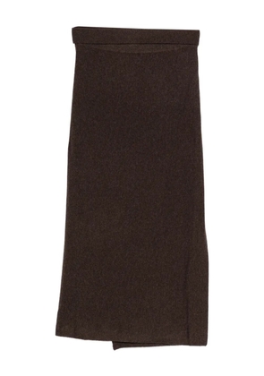 Gran Sasso panelled midi skirt - Brown