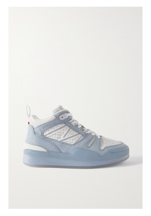 Moncler - Pivot Mid Leather And Ripstop-trimmed Suede Sneakers - Blue - IT35,IT35.5,IT36,IT36.5,IT37,IT37.5,IT38,IT38.5,IT39,IT39.5,IT40,IT40.5,IT41