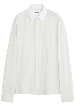 Lanvin floral-patch shirt - White