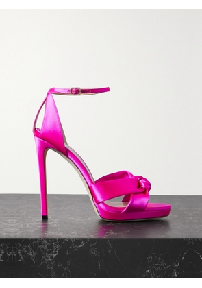 Jimmy Choo - Rosie 120 Satin Sandals - Pink - IT34,IT35,IT36,IT36.5,IT37,IT37.5,IT38,IT38.5,IT39,IT39.5,IT40,IT40.5,IT41,IT42,IT43