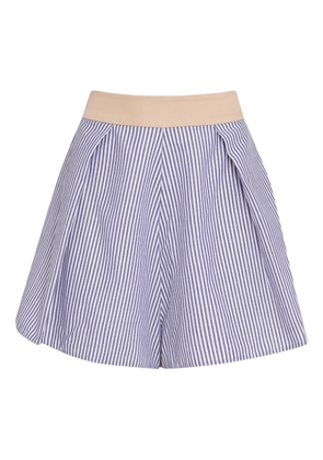 Gloria Coelho x Isabella Fiorentino striped shorts - Blue