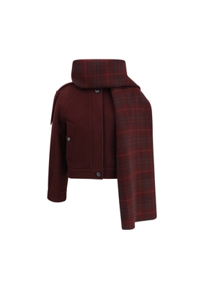 Burberry Bordeaux Wool Coat - 10