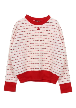 CHANEL Pre-Owned Coco Mark sweater - White