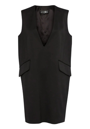 MM6 Maison Margiela plunging v-neck mini dress - Black