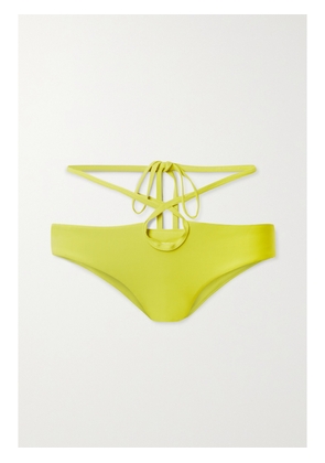 Christopher Esber - Tie-detailed Bikini Briefs - Yellow - UK 4,UK 6,UK 8,UK 10,UK 12,UK 14