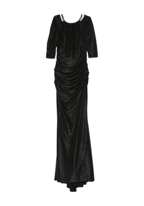 Talbot Runhof ruched maxi dress - Black