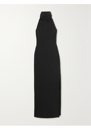 16ARLINGTON - Cassandra Jersey Halterneck Maxi Dress - Black - UK 6,UK 8,UK 10,UK 12,UK 14,UK 16