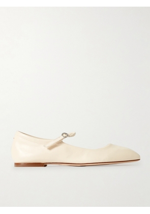 Aeyde - Uma Leather Mary Jane Ballet Flats - Cream - IT35,IT35.5,IT36,IT36.5,IT37,IT37.5,IT38,IT38.5,IT39,IT39.5,IT40,IT40.5,IT41,IT41.5,IT42