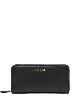 TWINSET logo-appliqué wallet - Black